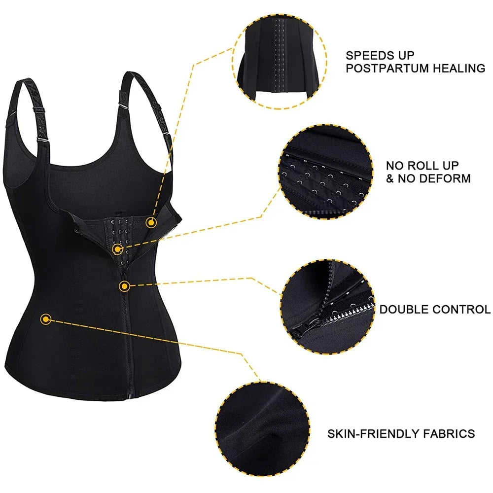 1Pcs Waist Trainer Women Corset Shapewear Zipper Women s
