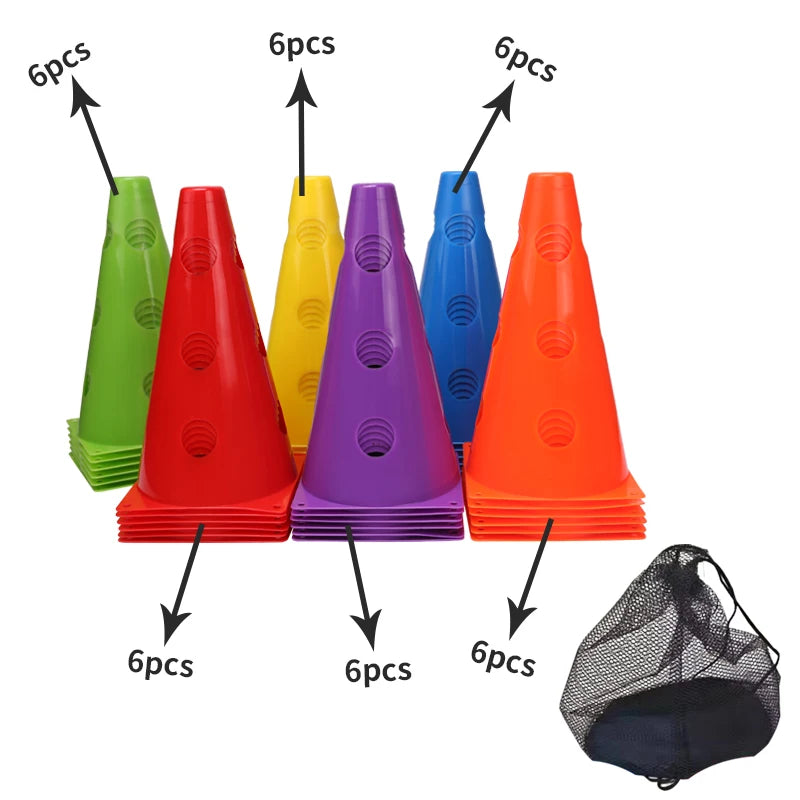 12PCS 18PCS 24PCS 30PCS 36PCS Durable Mark Cones Football