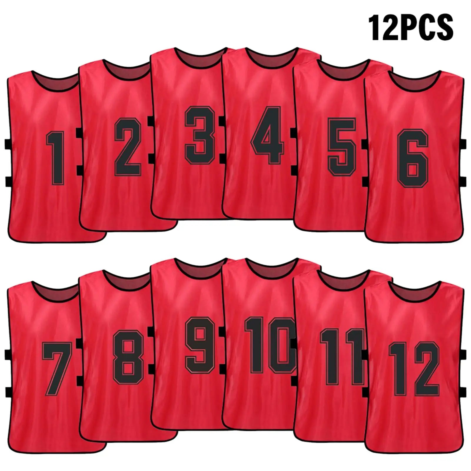6 12PCS Kid s Football Pinnies Quick Dry Soccer Jersey Youth