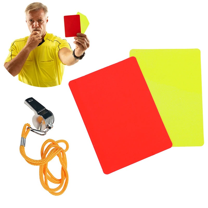 Soccer Referee Whistle Red Yellow Card Tools Professional
