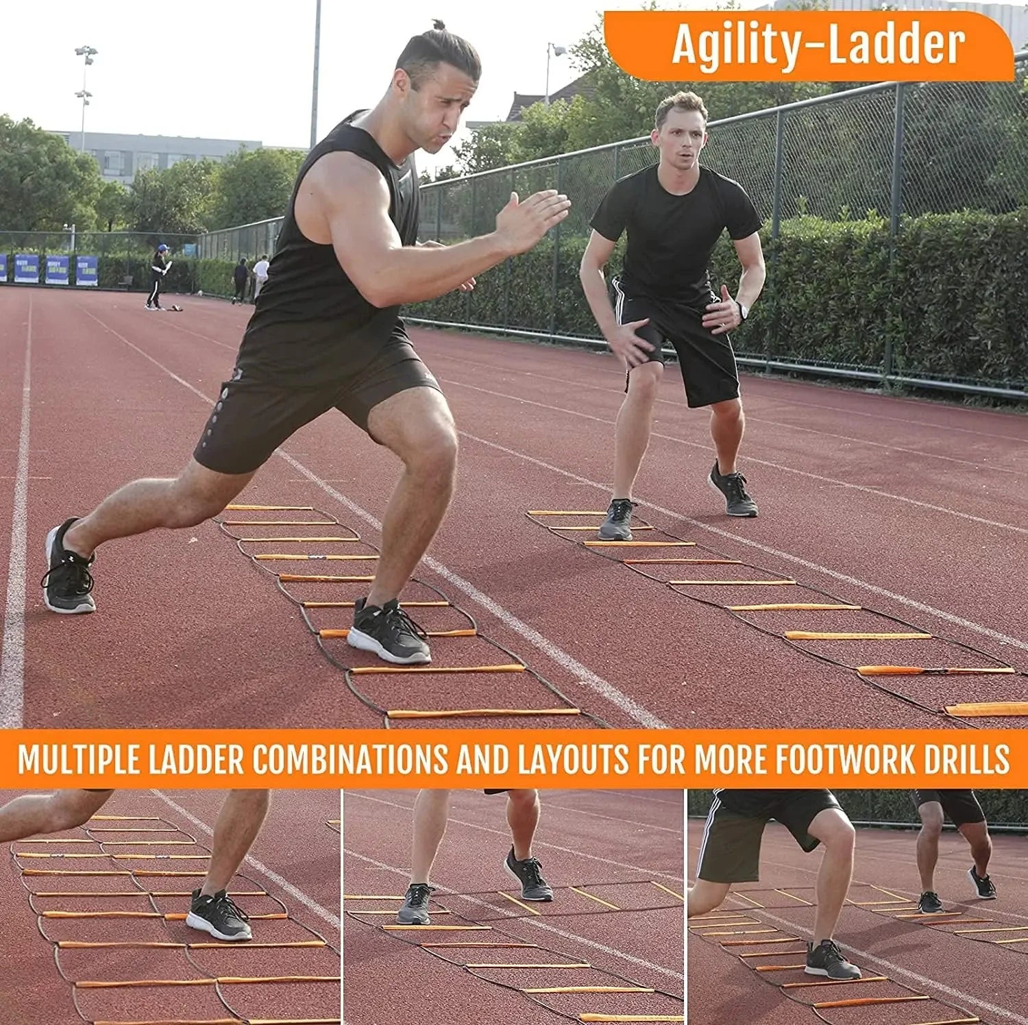 Dual-Purpose Soccer Training Jump Ladder Multifunctional