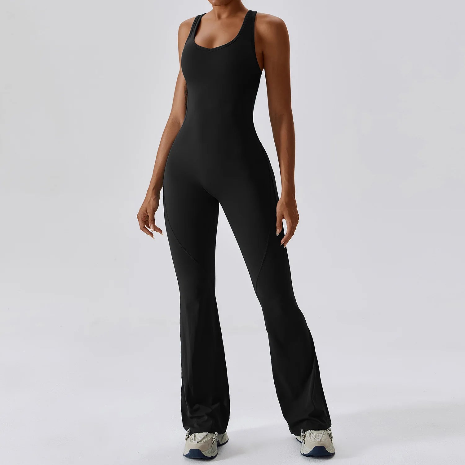Solid Yoga Jumpsuit One Piece Outfit Fitness Bodysuit