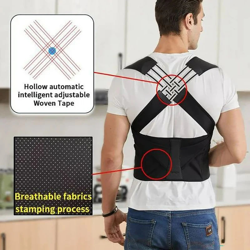 Back Brace Posture Corrector Women Men Shoulder Straightener