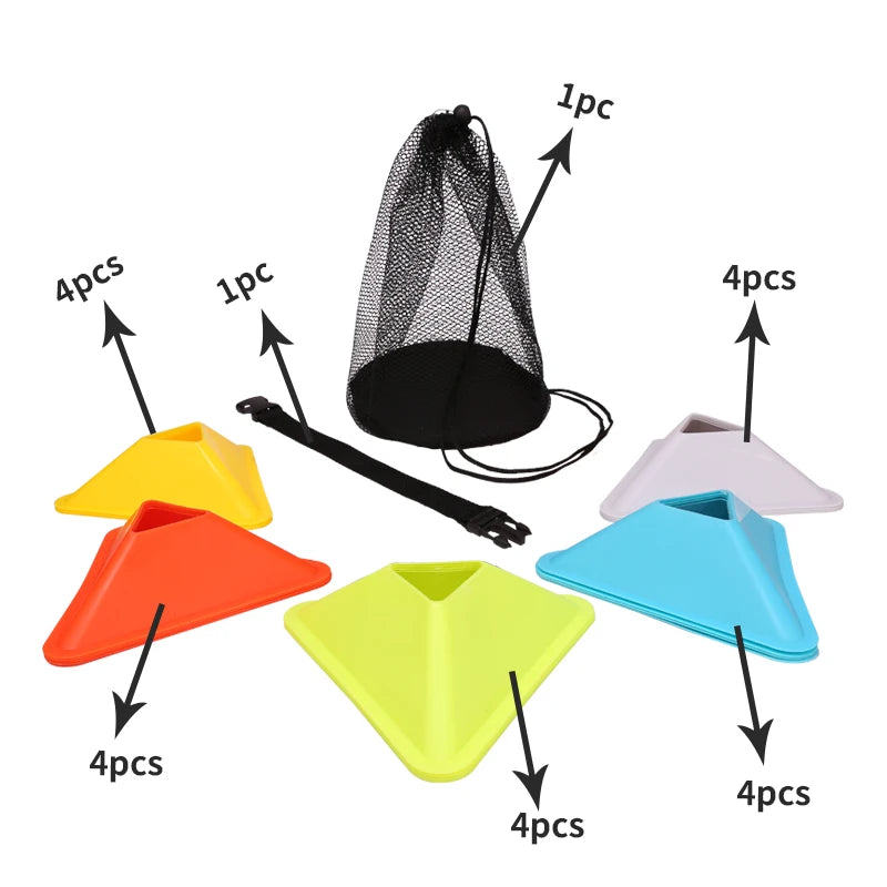 20PCS 40PCS Football Training Disc Triangle Soccer Practice