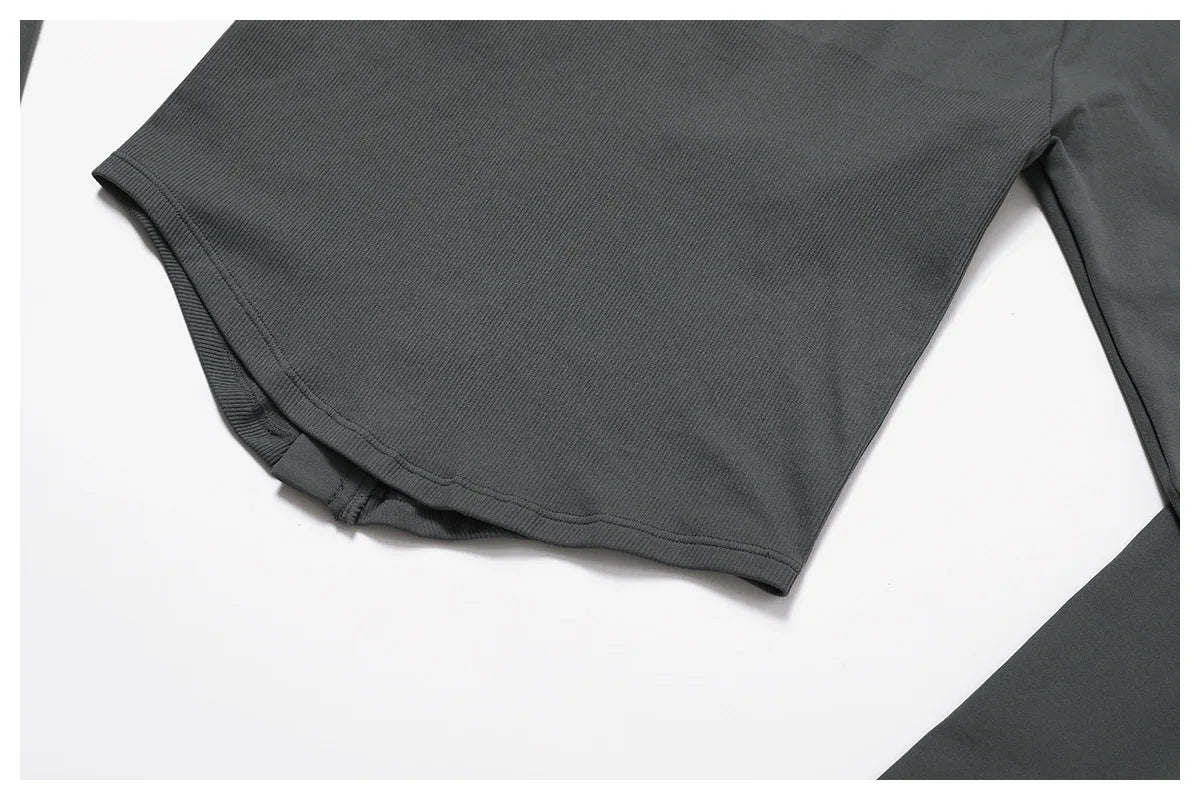 Zipper Jacket Women Crop Tops Yoga T-shirts Solid Sports Top
