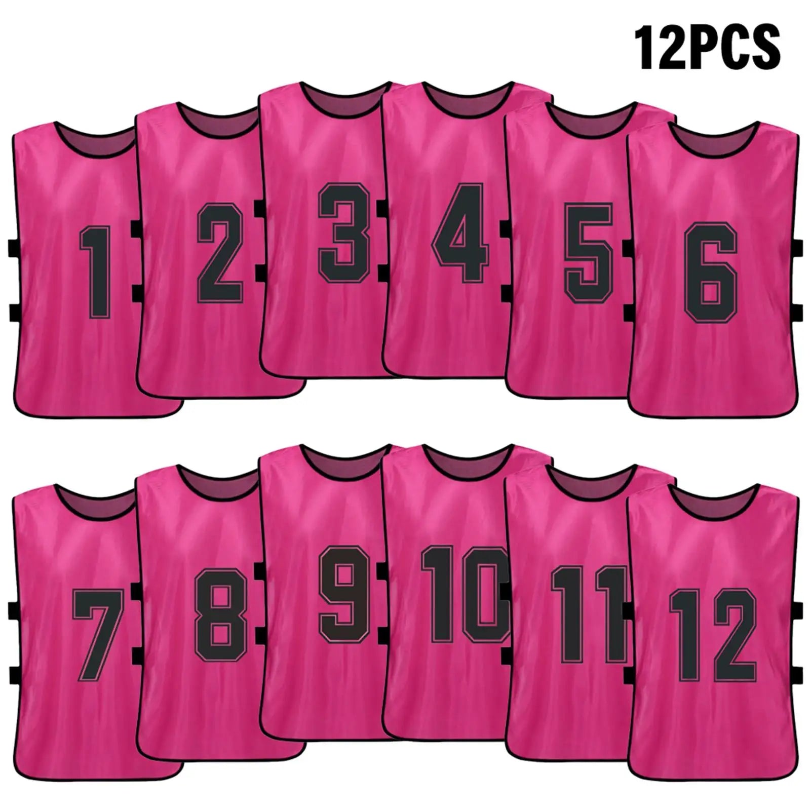 6 12PCS Kid s Football Pinnies Quick Dry Soccer Jersey Youth
