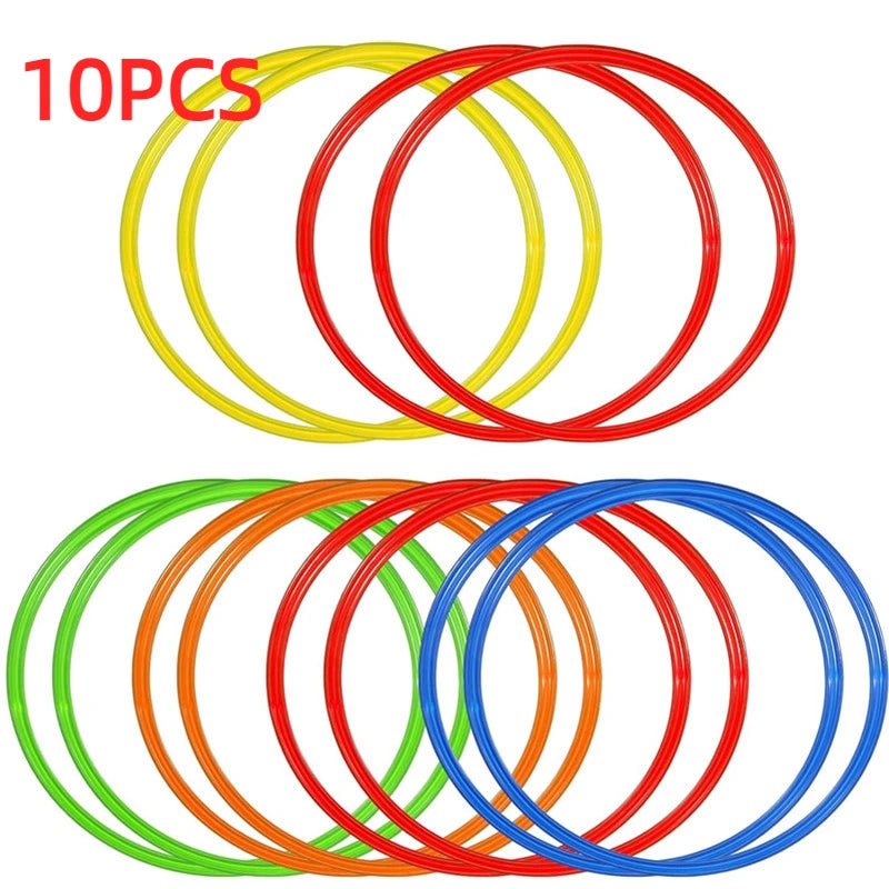 10pcs Durable Agility Training Rings Portable Football