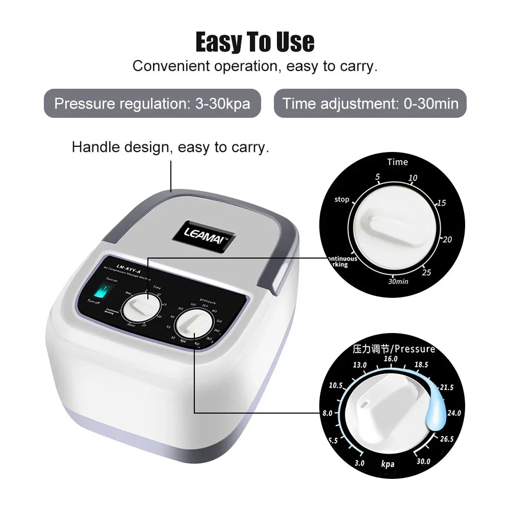 Accessories 6 Cavity Air Compression Leg Massager Calf Waist