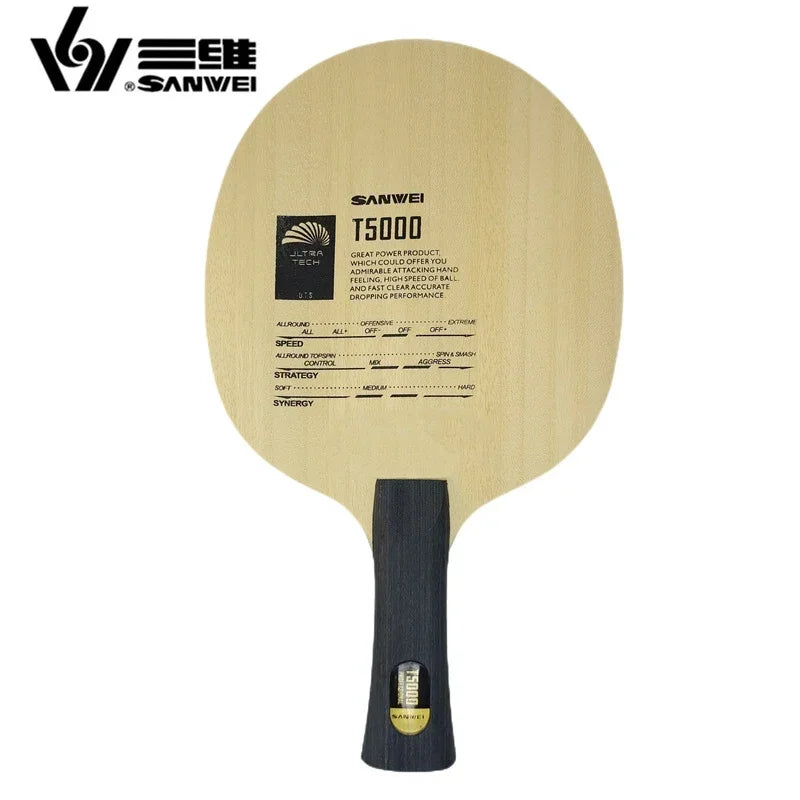 SANWEI T5000 Table Tennis Blade 5 Wood 2 Carbon Entry