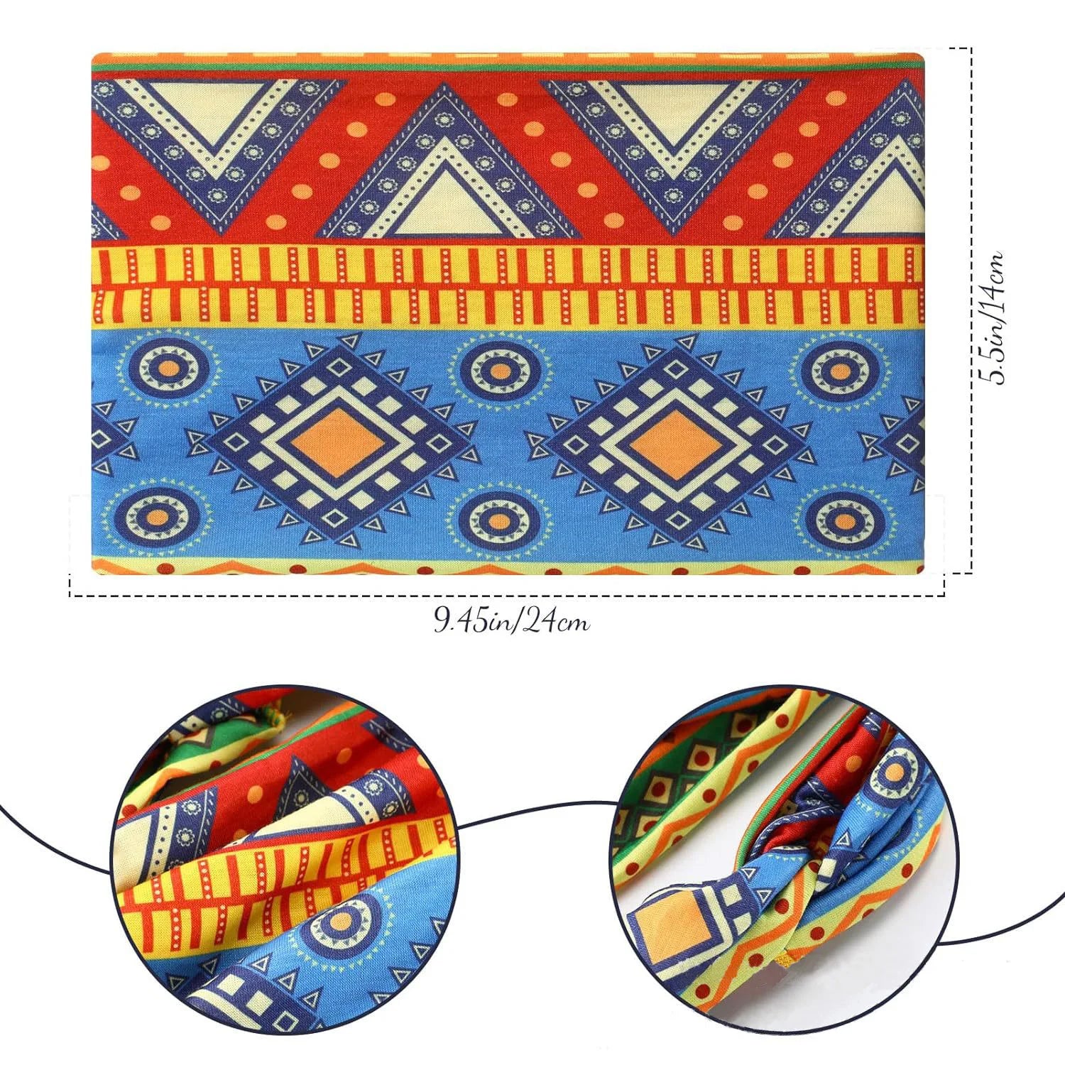 Widening High Strength Bohemian Yoga Sports Headband African