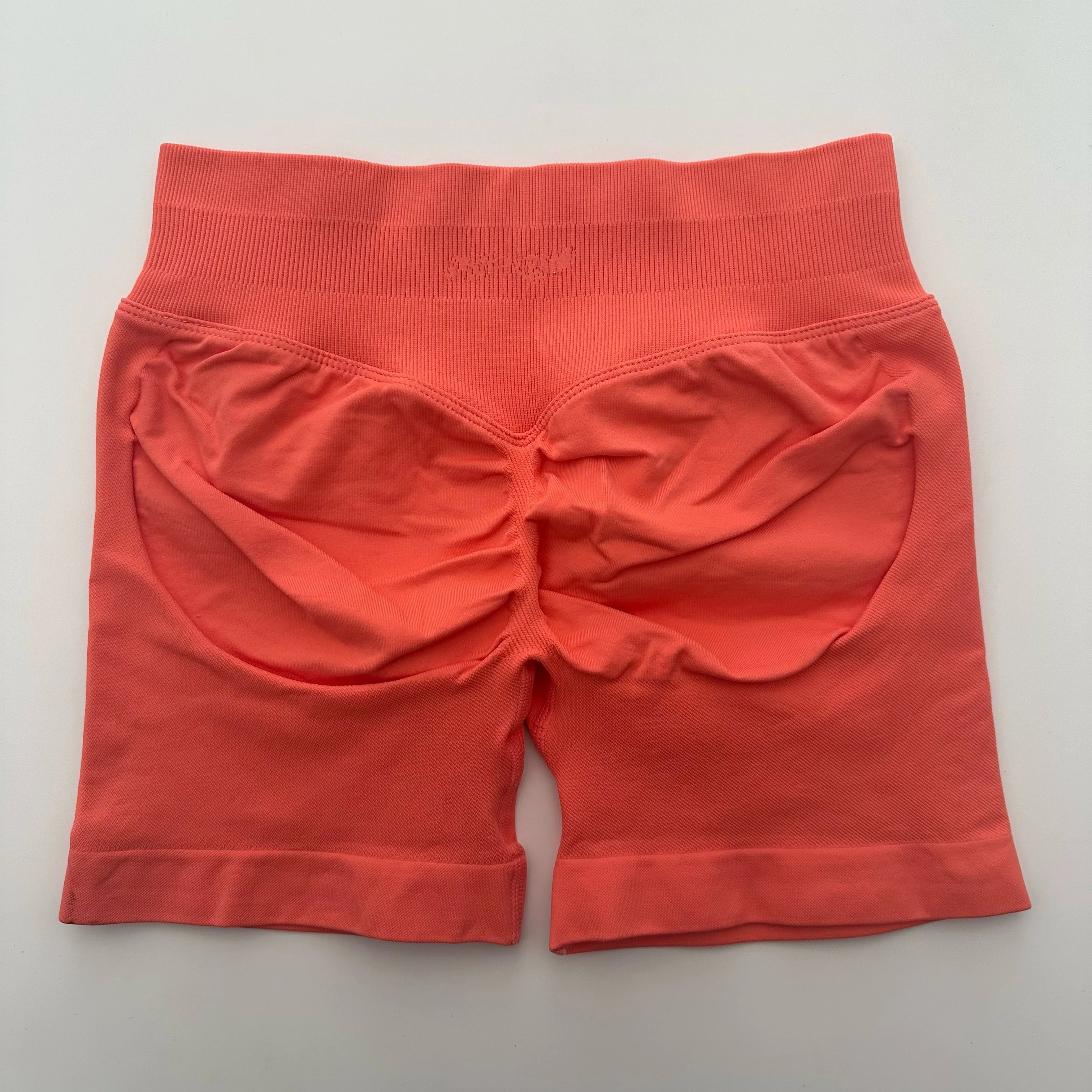 Yoga Shorts Low Ribbed Band Yoga Shorts Seamless Scrunch Bum
