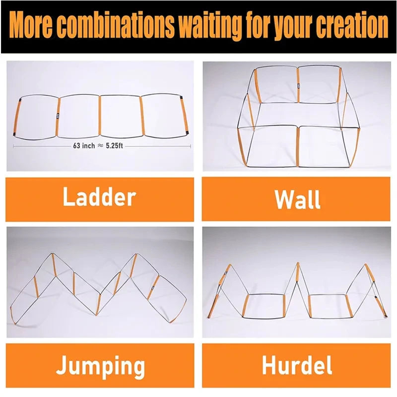 Dual-Purpose Soccer Training Jump Ladder Multifunctional