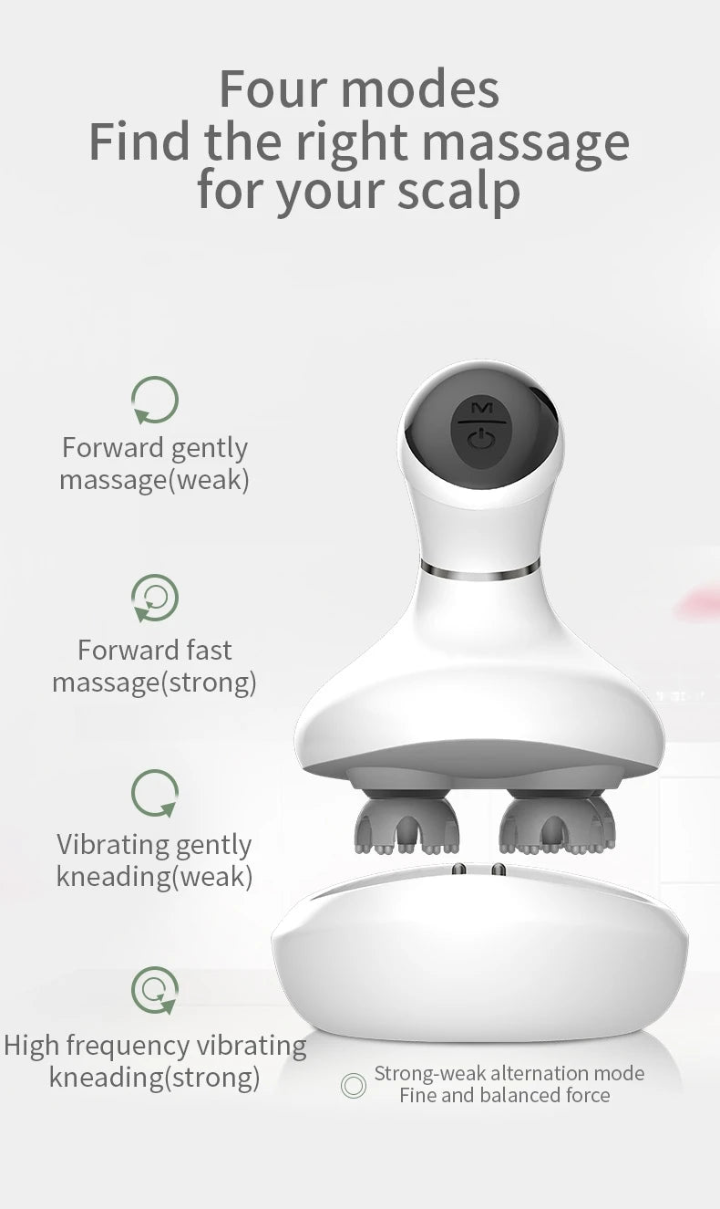 Head Massager Scalp kneading Vibration Waterproof Electric