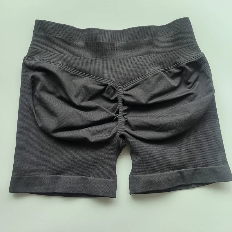 Yoga Shorts Low Ribbed Band Yoga Shorts Seamless Scrunch Bum