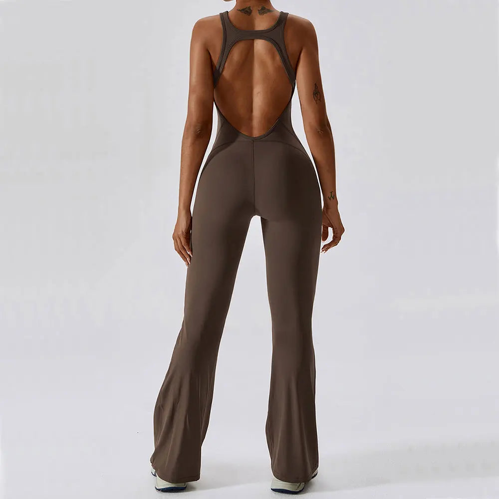Solid Yoga Jumpsuit One Piece Outfit Fitness Bodysuit Workout Clothes for Women Sportwear Women Buttock lifting Set Acti