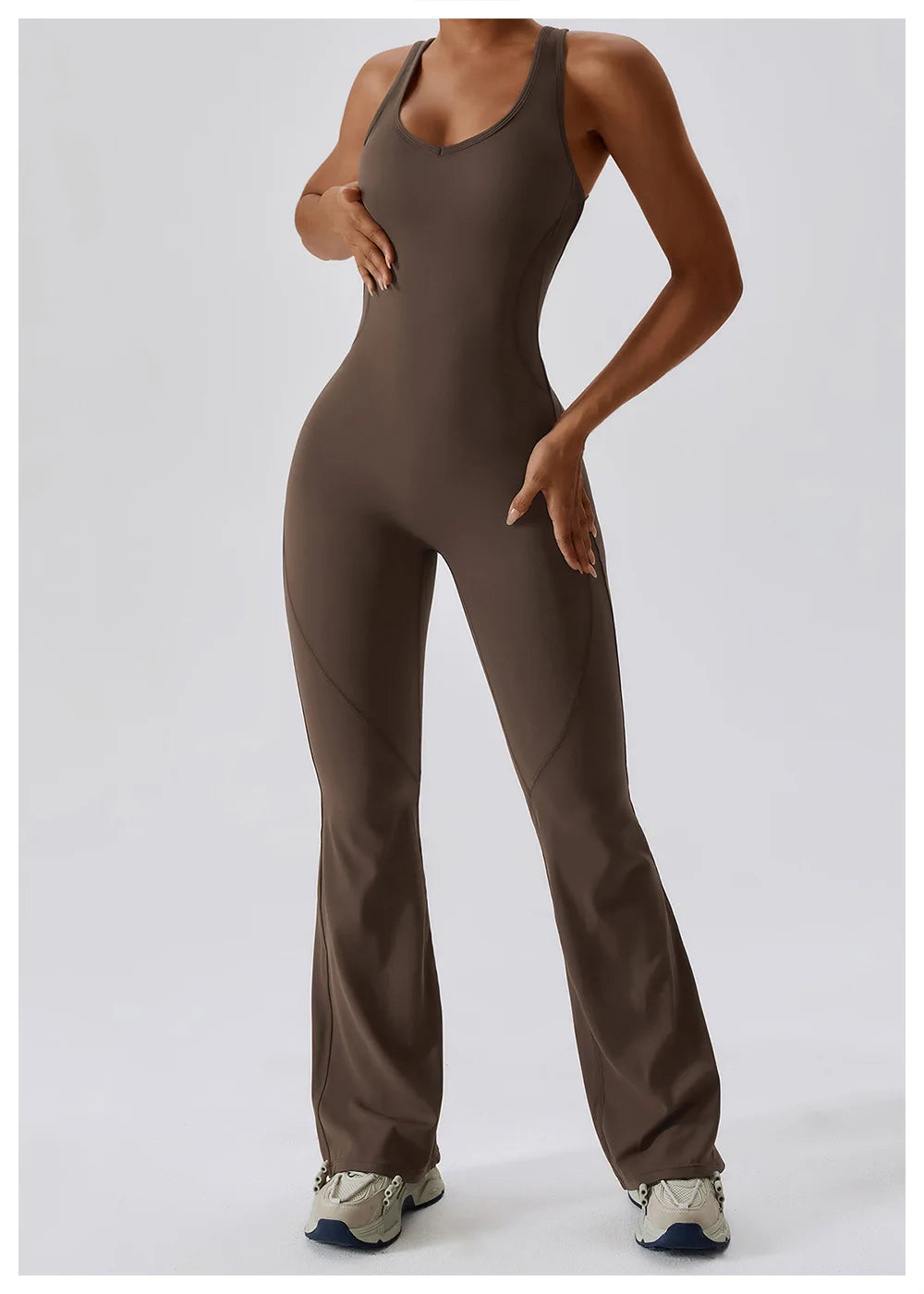 Solid Yoga Jumpsuit One Piece Outfit Fitness Bodysuit