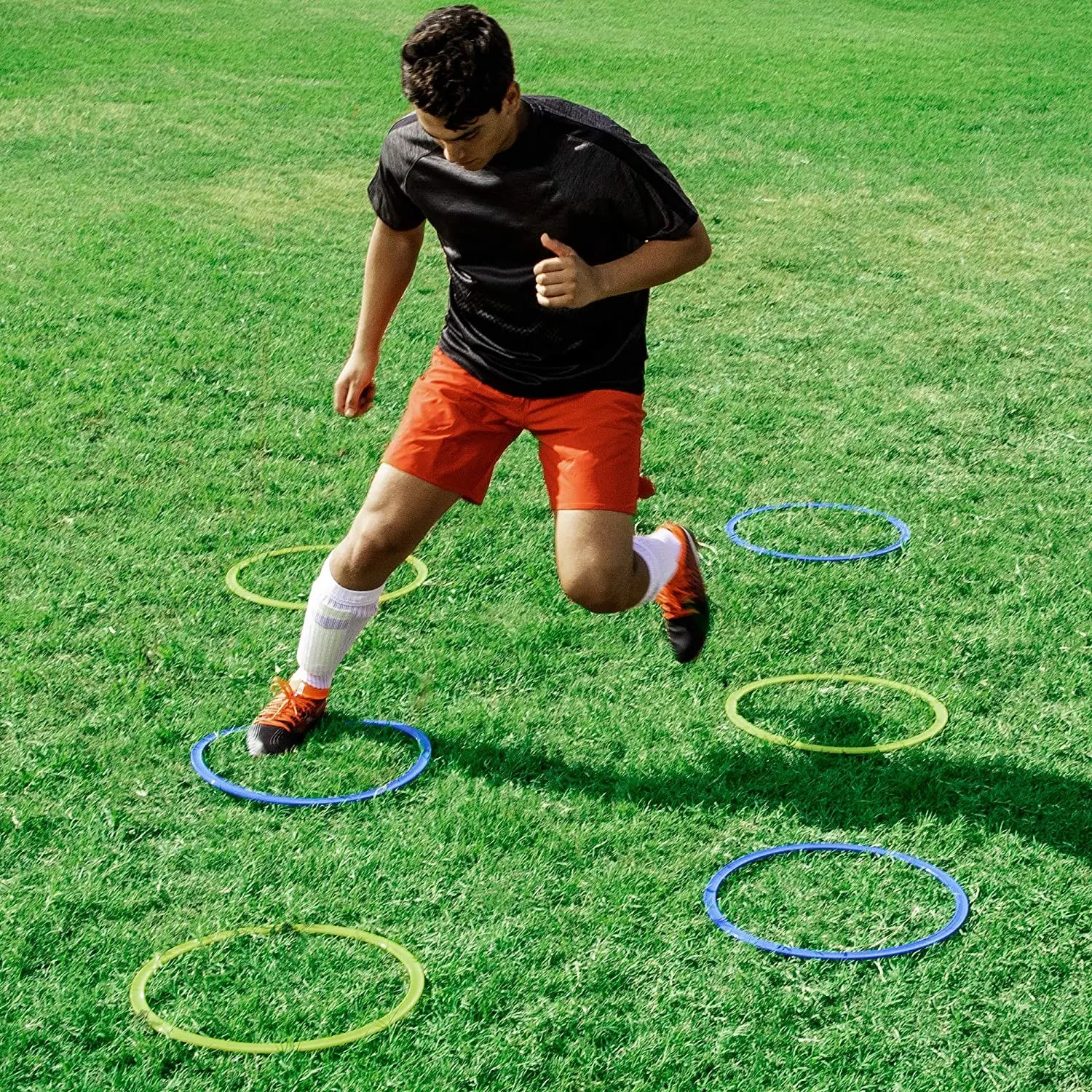 10pcs Durable Agility Training Rings Portable Football