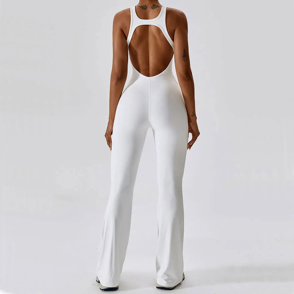 Solid Yoga Jumpsuit One Piece Outfit Fitness Bodysuit