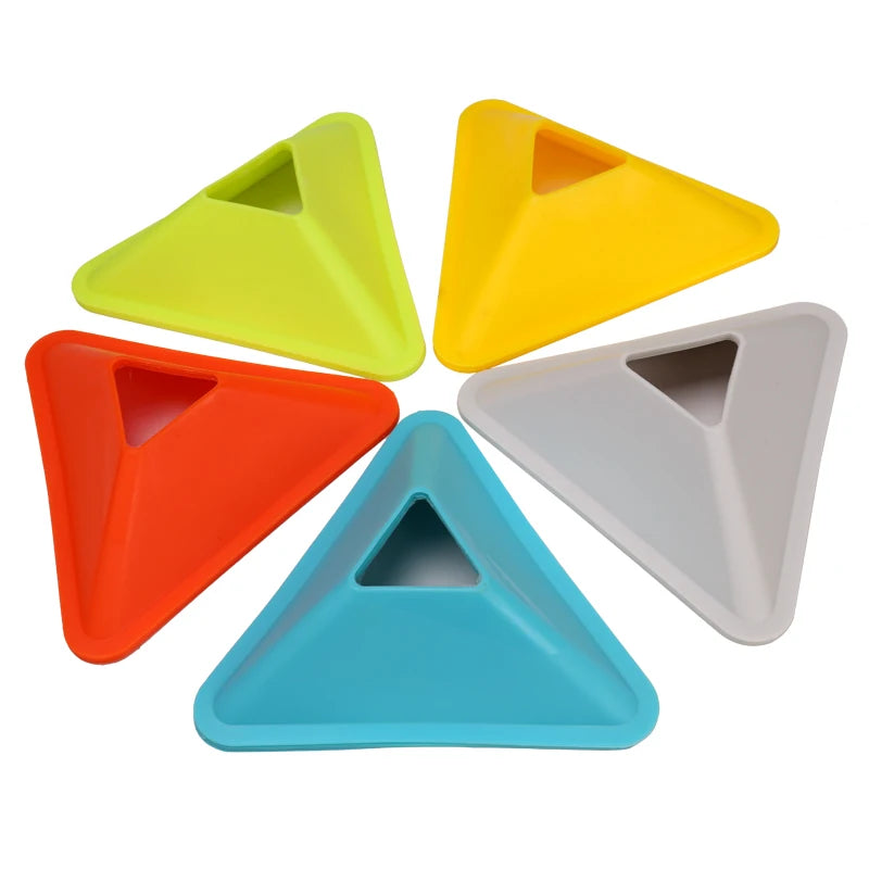20PCS 40PCS Football Training Disc Triangle Soccer Practice Field Sports Agility Training Cone Portable Equipment for Ki