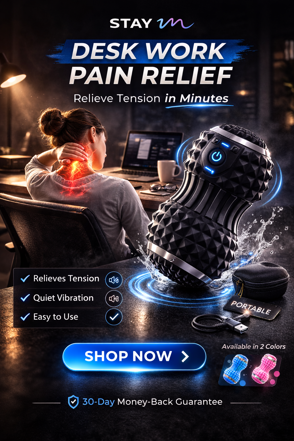Deep Tissue Recovery Ball™ Relieve muscle tension, knots & soreness in minutes - at home, gym or work