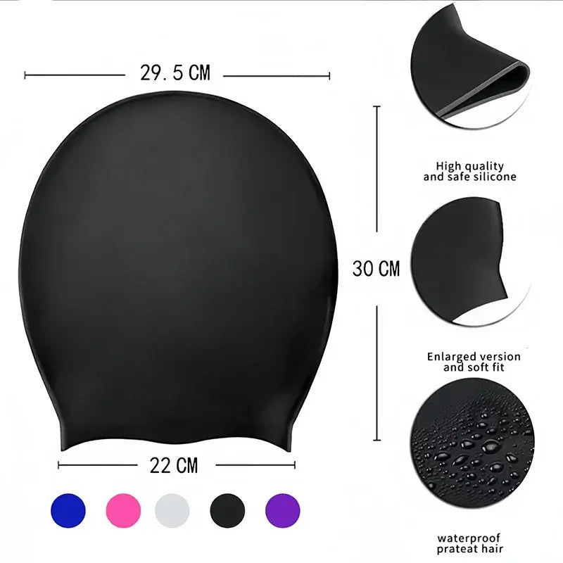 Swimming Cap For Braids | Silicone Swim Cap For Long Hair