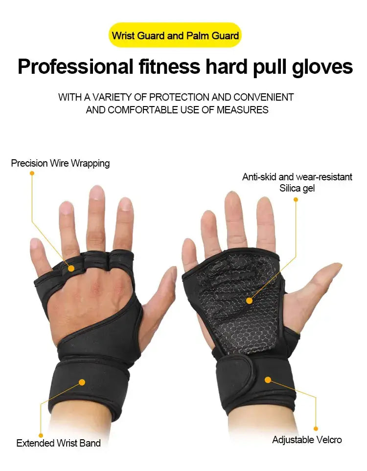 Training Grip Gloves | Men Women’s Fitness Gloves With Wrist Support