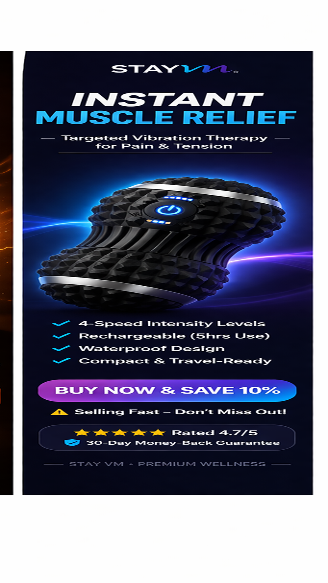 Deep Tissue Recovery Ball™ Relieve muscle tension, knots & soreness in minutes - at home, gym or work